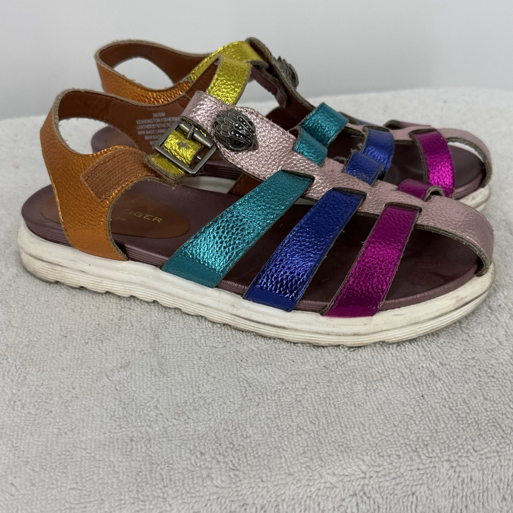 Kurt Geiger London Kensington Fisherman Girls Sandals Rainbow Size 5